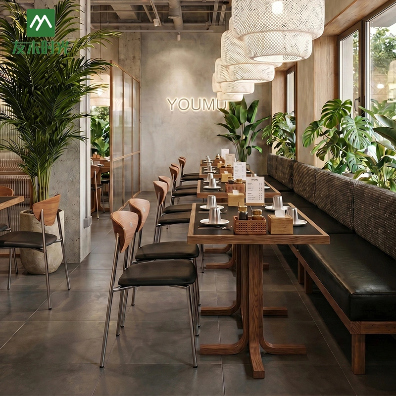 Cafe Booth Seating, Table, and Chair Set, Restaurant Banquette Seating Set – China Factory Direct - Image 3