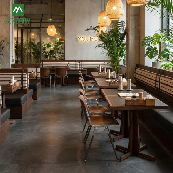 Coffee Shop Furniture, Cafe Bench Seating, Table, and Chair Set – Direct from China Manufacturer
