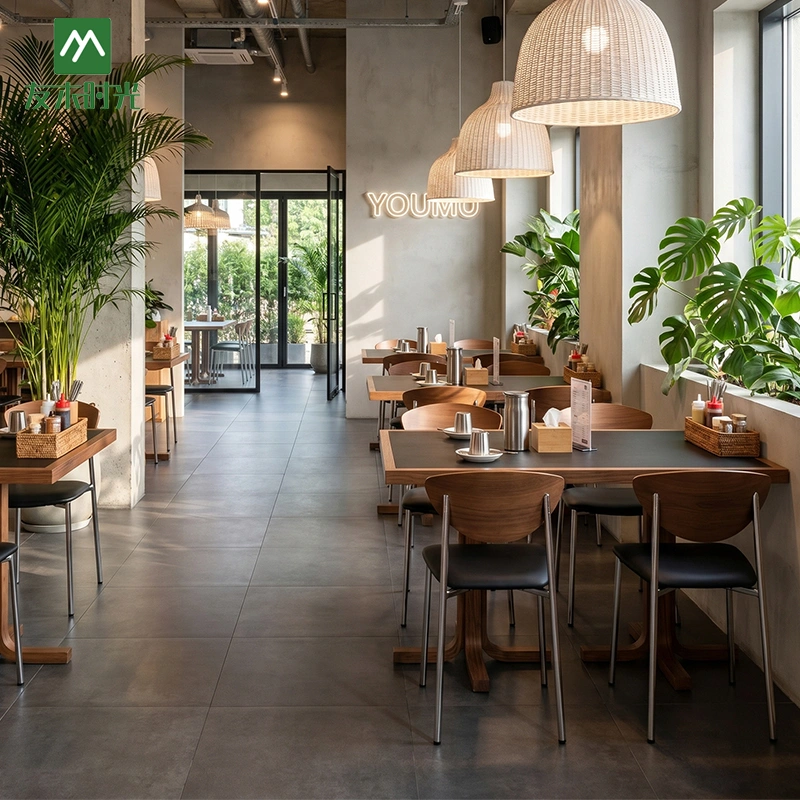 Modern Café Style Wood Dining Table and Chair Set for Restaurants – China Restaurant Furniture Factory - Image 2