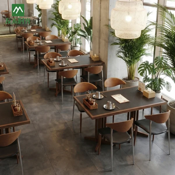 One-stop Custom Cafe Furniture – Coffee-colored Dining Furniture That Complements the Café Setting – China Restaurant Factory
