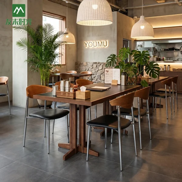 One-stop Custom Cafe Furniture – Coffee-colored Dining Furniture That Complements the Café Setting – China Restaurant Factory