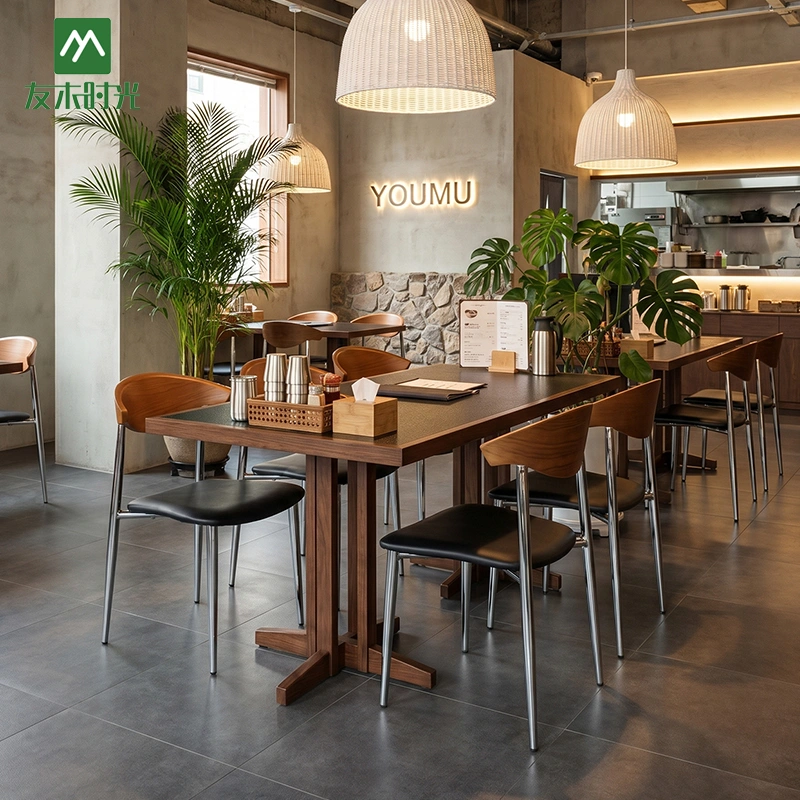 One-stop Custom Cafe Furniture – Coffee-colored Dining Furniture That Complements the Café Setting – China Restaurant Factory - Imagen 5