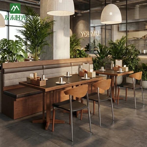 Coffee Shop Furniture, Cafe Bench Seating, Table, and Chair Set – Direct from China Manufacturer