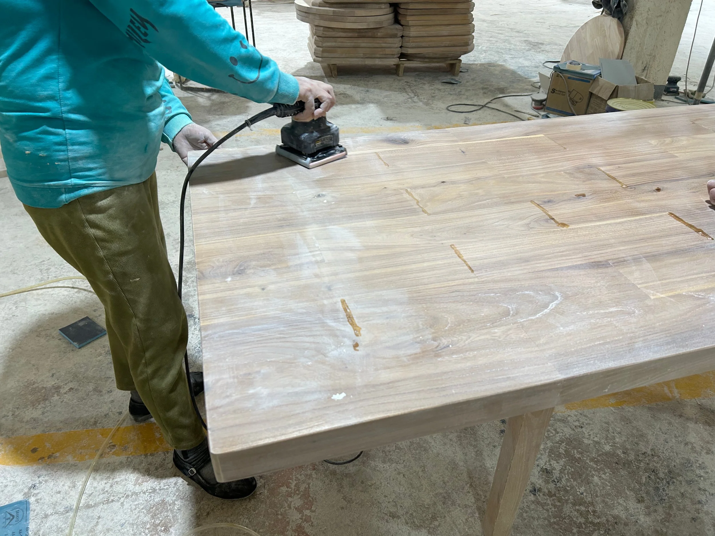 Restaurant Furniture Production Sanding Process