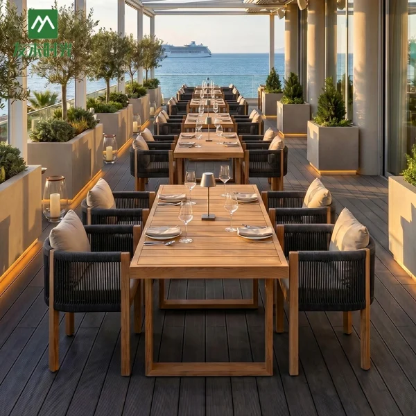 Seaside Casual Outdoor Furniture Factory: Waterproof Restaurant Table & Chair Set – One-stop Door-to-door Service