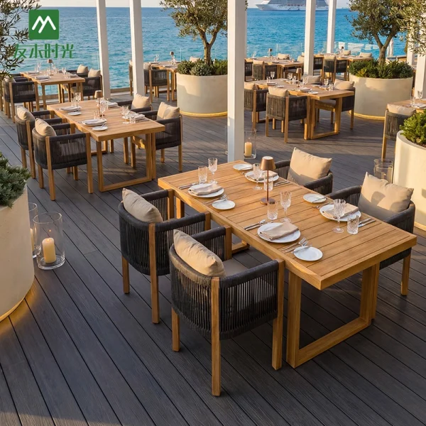 Seaside Casual Outdoor Furniture Factory: Waterproof Restaurant Table & Chair Set – One-stop Door-to-door Service