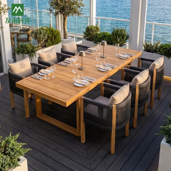 Seaside Casual Outdoor Furniture Factory: Waterproof Restaurant Table & Chair Set – One-stop Door-to-door Service