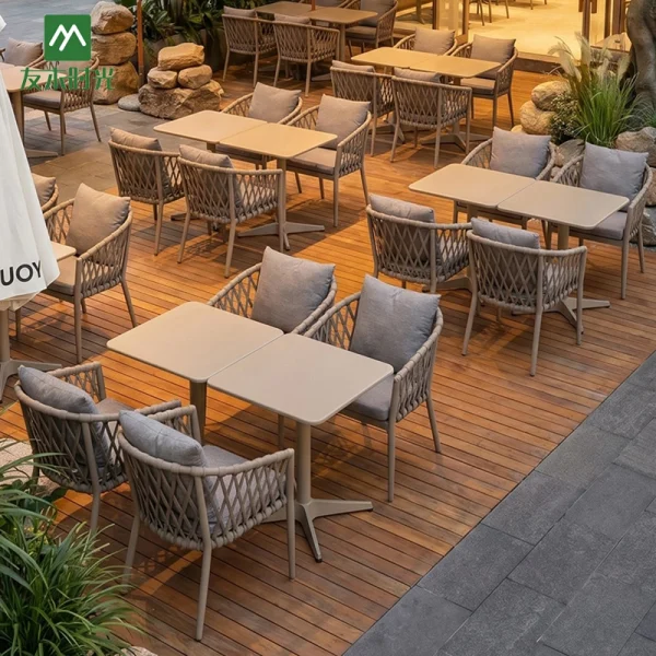Wholesale Waterproof Aluminum Frame Outdoor Furniture Table and Chair Sets for Commercial Cafés and Restaurants – Factory Direct Quote, Low MOQ
