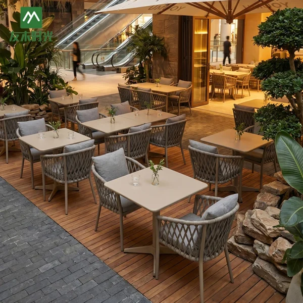 Wholesale Waterproof Aluminum Frame Outdoor Furniture Table and Chair Sets for Commercial Cafés and Restaurants – Factory Direct Quote, Low MOQ