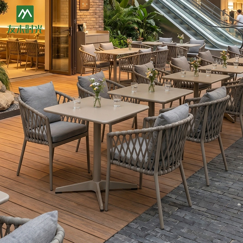 Wholesale Waterproof Aluminum Frame Outdoor Furniture Table and Chair Sets for Commercial Cafés and Restaurants – Factory Direct Quote, Low MOQ — изображение 4