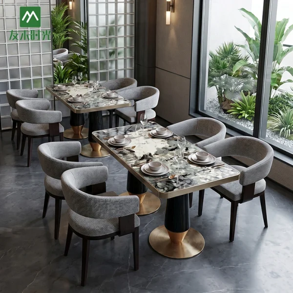 Upscale Restaurant Furniture, Luxury Restaurant Tables and Chairs for Sale – Factory Price Modern Restaurant Furniture – China Foshan Factory