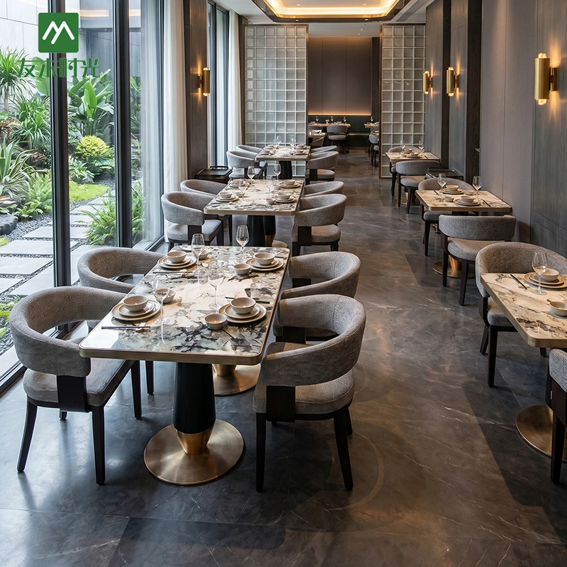 Upscale Restaurant Furniture, Luxury Restaurant Tables and Chairs for Sale – Factory Price Modern Restaurant Furniture – China Foshan Factory - Image 5