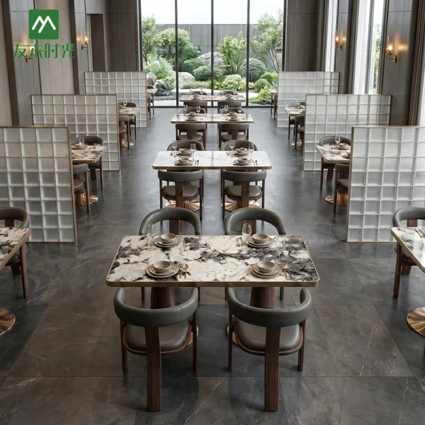 Custom High-end Hotel Restaurant Furniture Set with Luxury Chairs and Tables – Supplied by Foshan Restaurant Furniture Factory
