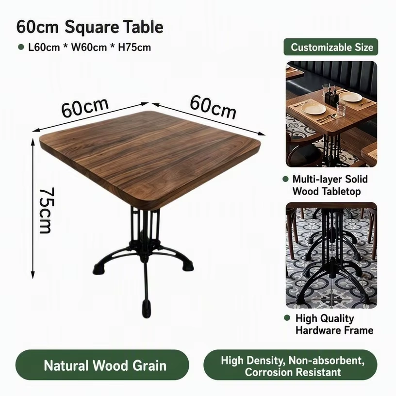High-Quality Bistro Table and Chair Set with Black Leather Seating – China Factory Supply - 图片 9