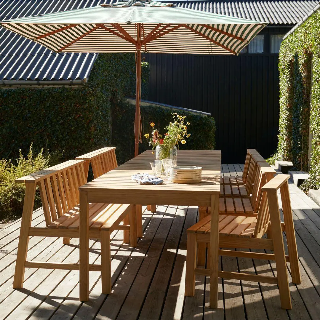 avoiding exposure to direct sunlight helps preserve the color of the teak wood