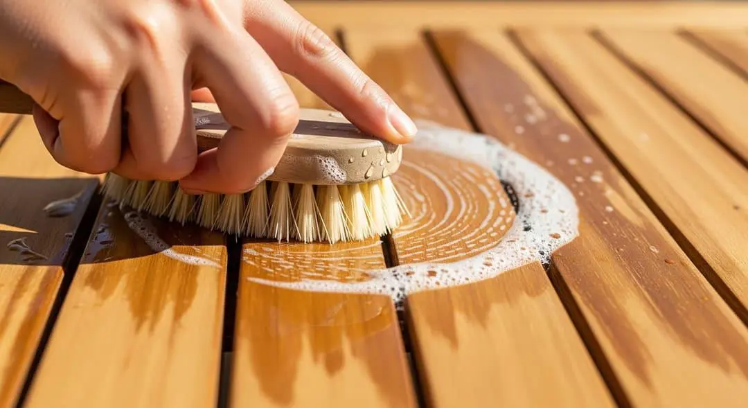 regular cleaning of teak outdoor furniture