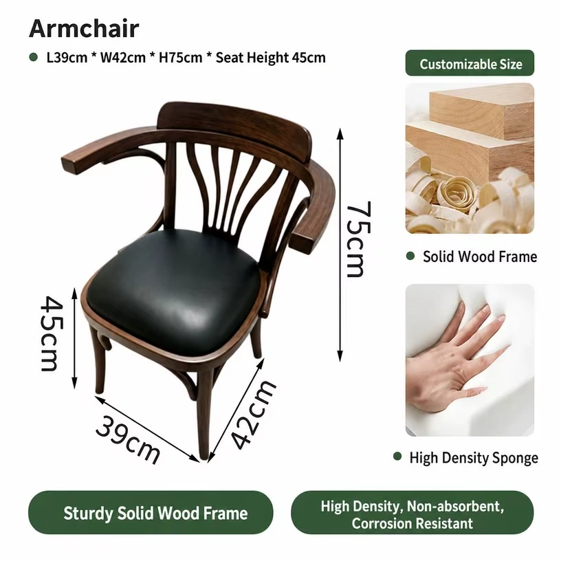 High-Quality Bistro Table and Chair Set with Black Leather Seating – China Factory Supply - 图片 7
