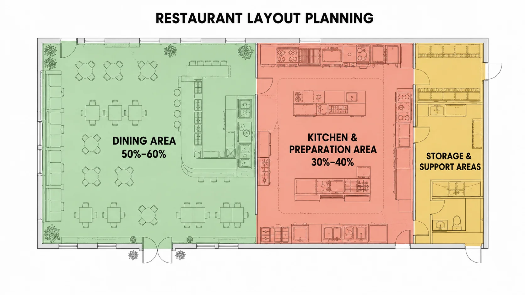 space allocation in restaurant layout planning