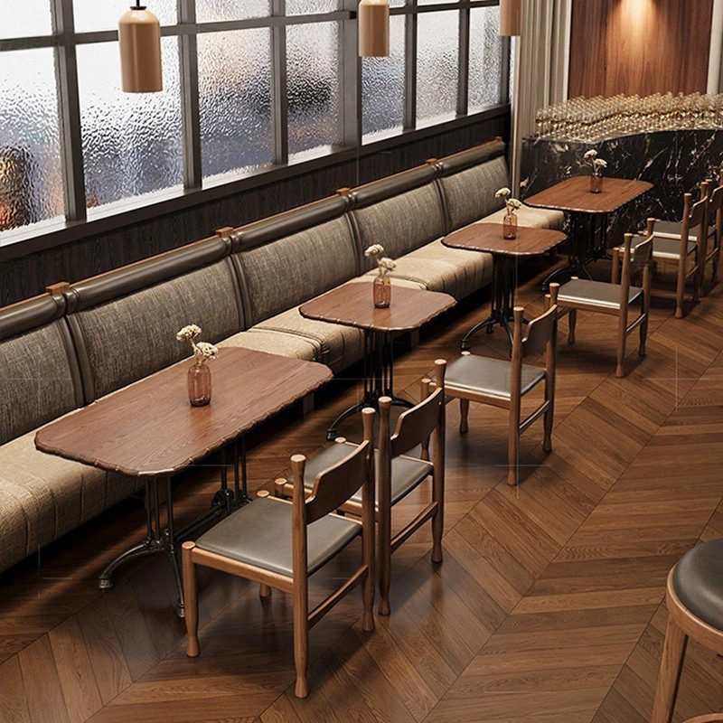 wall-side booth seating