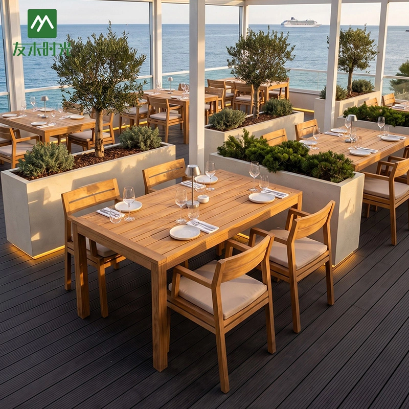 Resort Outdoor Furniture – Durable Outdoor Wooden Furniture Set for Hotels and Patios - Image 2