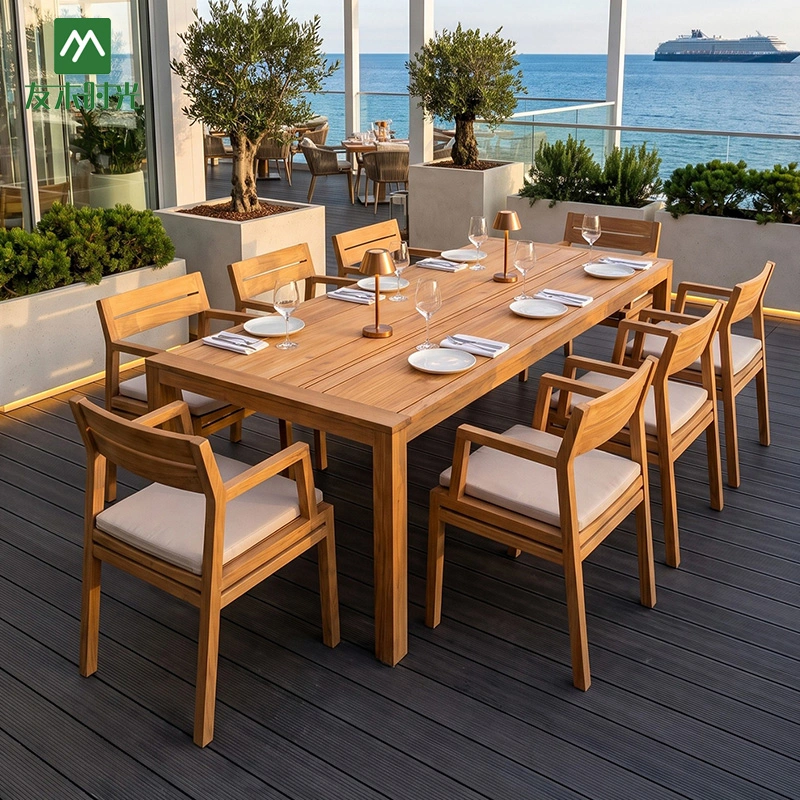 Resort Outdoor Furniture – Durable Outdoor Wooden Furniture Set for Hotels and Patios - Image 4