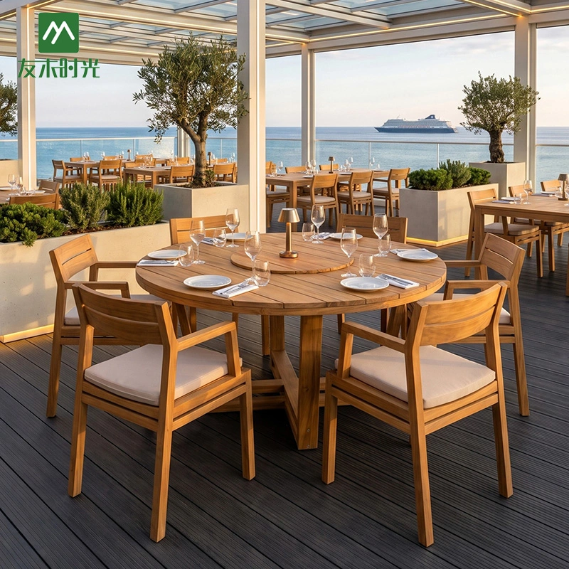 Resort Outdoor Furniture – Durable Outdoor Wooden Furniture Set for Hotels and Patios - Image 5