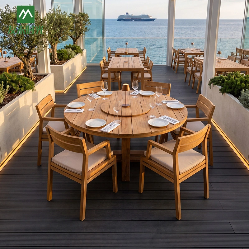 Resort Outdoor Furniture – Durable Outdoor Wooden Furniture Set for Hotels and Patios - Image 6