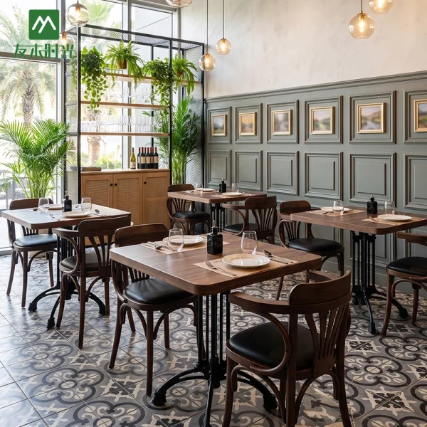 High-Quality Bistro Table and Chair Set with Black Leather Seating – China Factory Supply