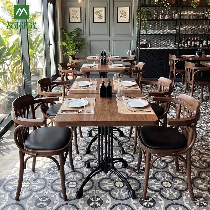 High-Quality Bistro Table and Chair Set with Black Leather Seating – China Factory Supply - 图片 2