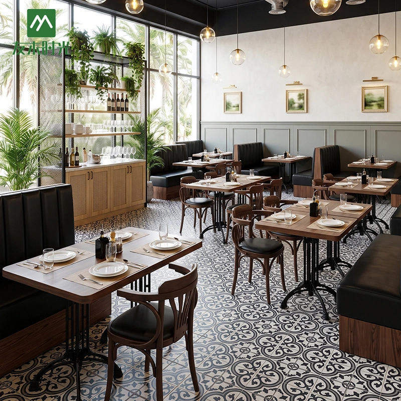 High-Quality Bistro Table and Chair Set with Black Leather Seating – China Factory Supply - 图片 5