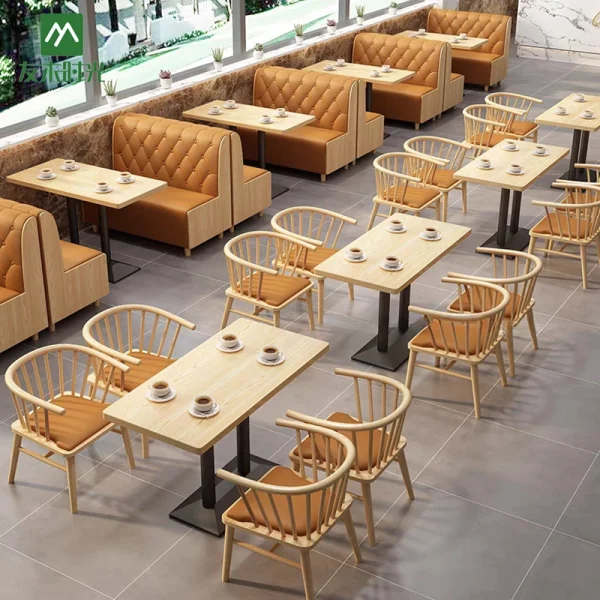 Premium Wooden Booth Seating, Table, and Chair Set – China Factory Supply