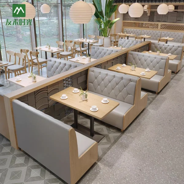 Premium Wooden Booth Seating, Table, and Chair Set – China Factory Supply