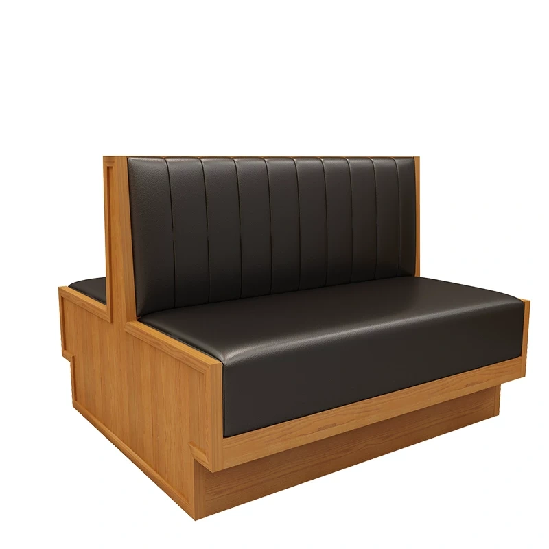 Factory Supply Leather Booth Seating and Table Set for Restaurant - Image 8