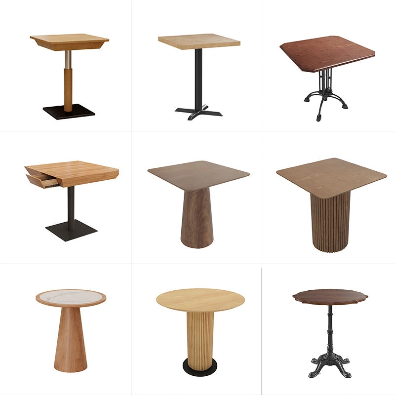 Restaurant Dinner Table In Various Sizes with Customizable Metal Bases - Image 2