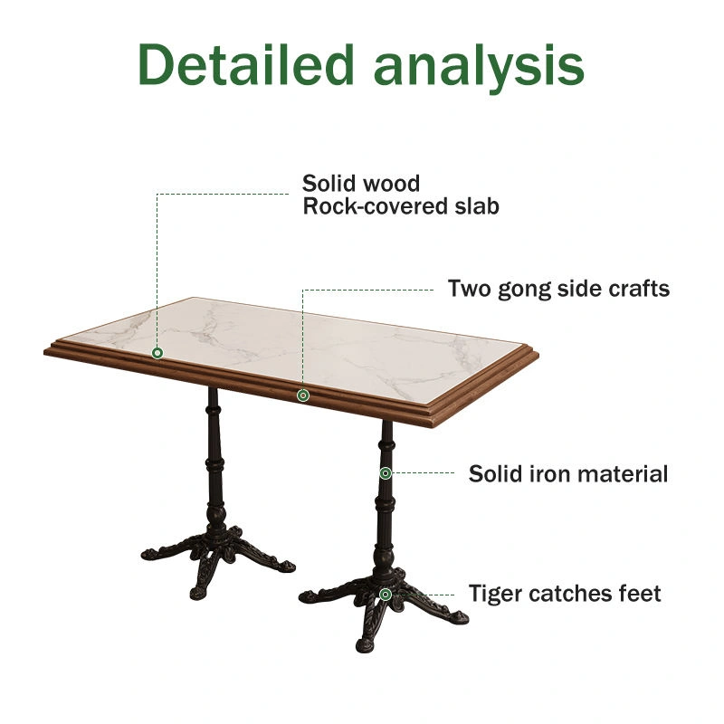 Marble Top Restaurant Table – Customizable Sizes and Materials - Image 2