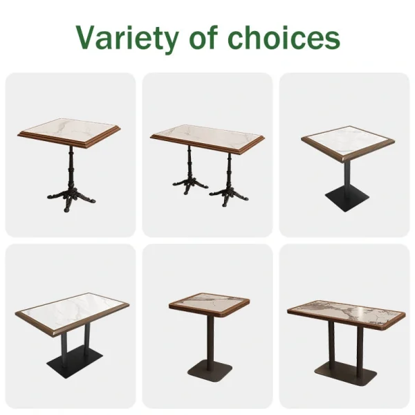 Marble Top Restaurant Table – Customizable Sizes and Materials