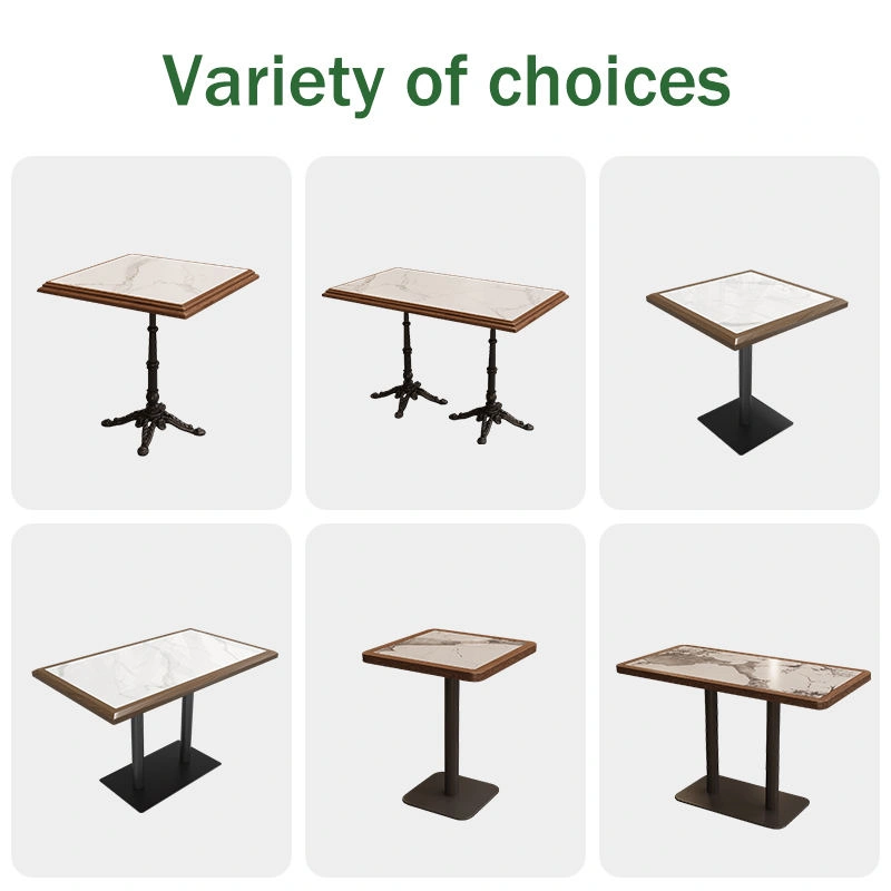 Marble Top Restaurant Table – Customizable Sizes and Materials - Image 4