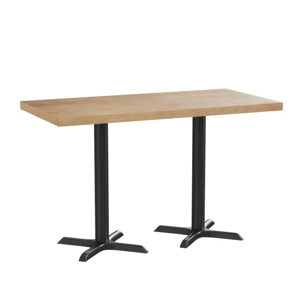 Restaurant Dinner Table In Various Sizes with Customizable Metal Bases