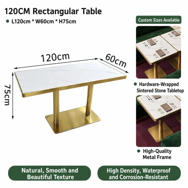 Luxury Restaurant Booths with Velvet Upholstery and Metal Tables