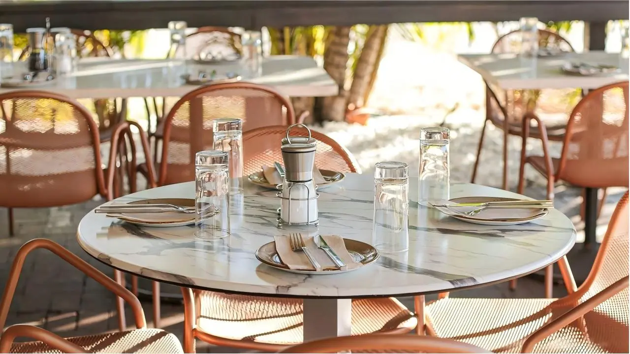 sintered stone tabletop outdoor furniture