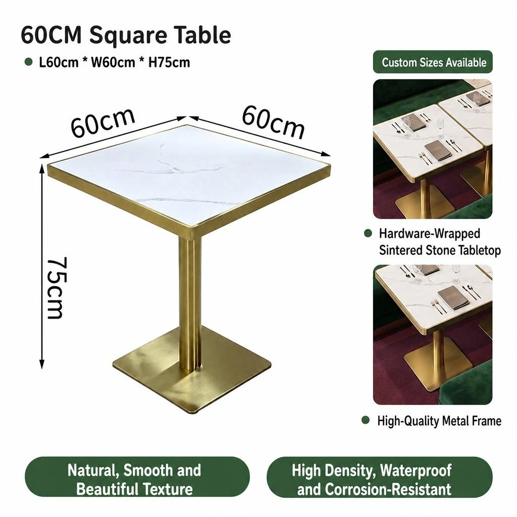 Luxury Restaurant Booths with Velvet Upholstery and Metal Tables - Image 9