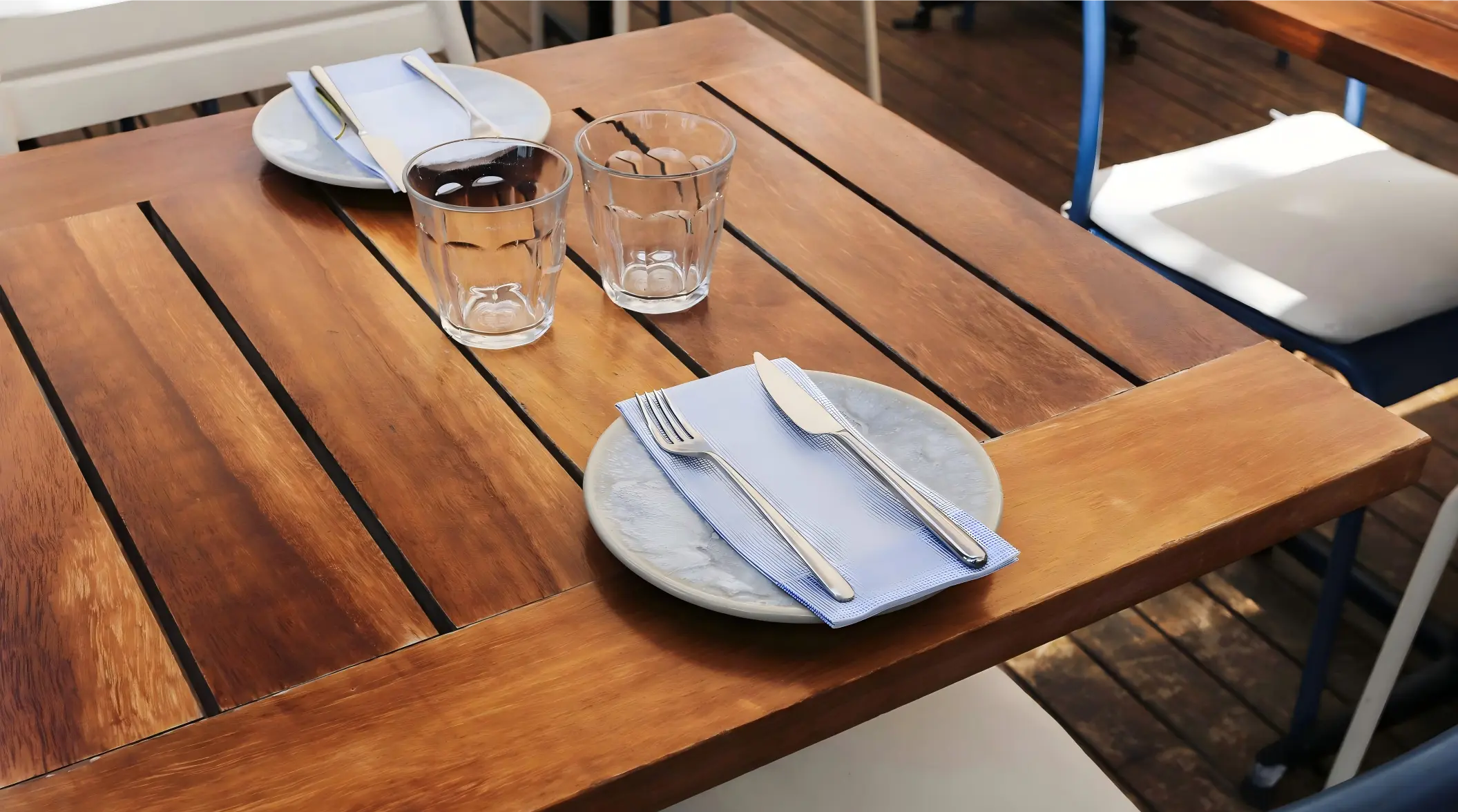 table setting creates the dining mood