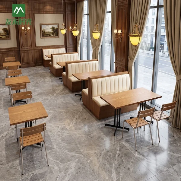 Complete Restaurant Furniture Sets – Wooden Restaurant Booth Tables and Chairs