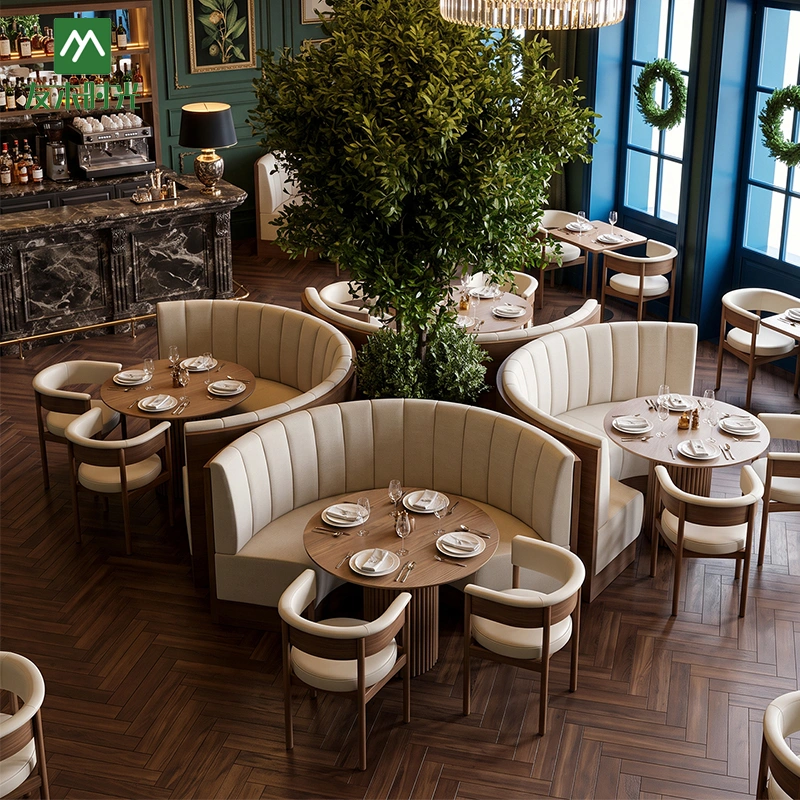 Upholstered Restaurant Booths, Chairs and Wooden Table – Direct Factory Supply - Image 5