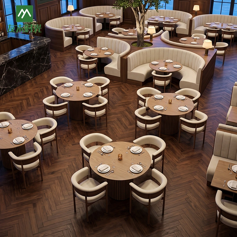 Upholstered Restaurant Booths, Chairs and Wooden Table – Direct Factory Supply - Image 6