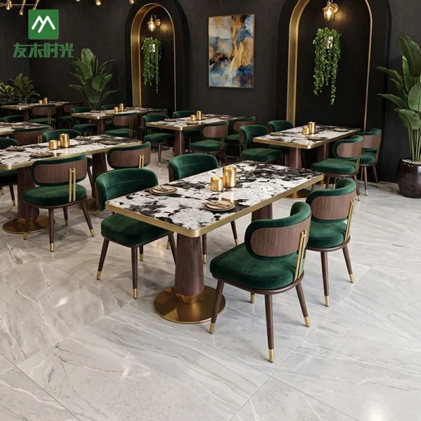 Marble Restaurant Table and Chair Set for Modern Dining Spaces – China Factory Supply
