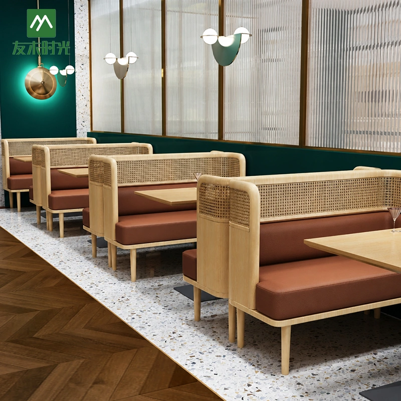 Wholesale Rattan Restaurant Booth Seating, Chairs with Matching Tables - Image 2