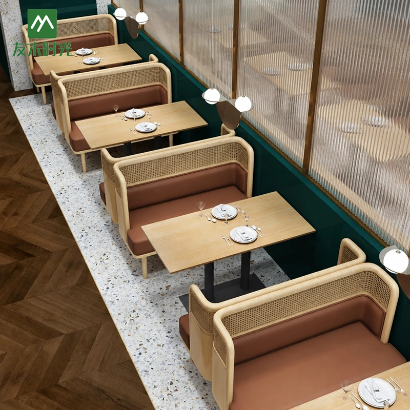 Wholesale Rattan Restaurant Booth Seating, Chairs with Matching Tables - Image 3