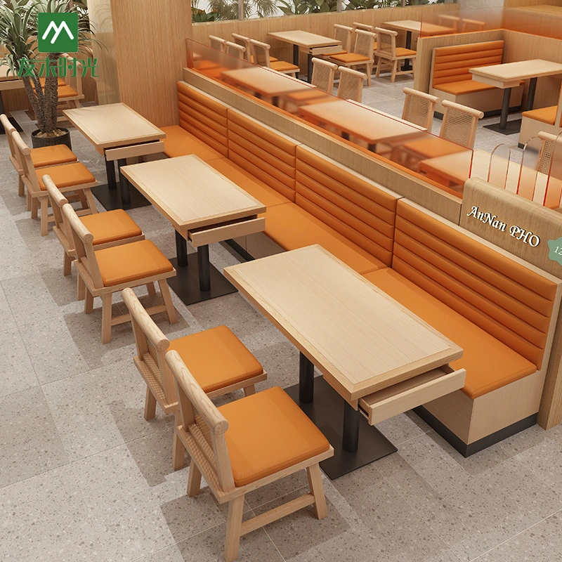 wooden furniture for fast food restaurants