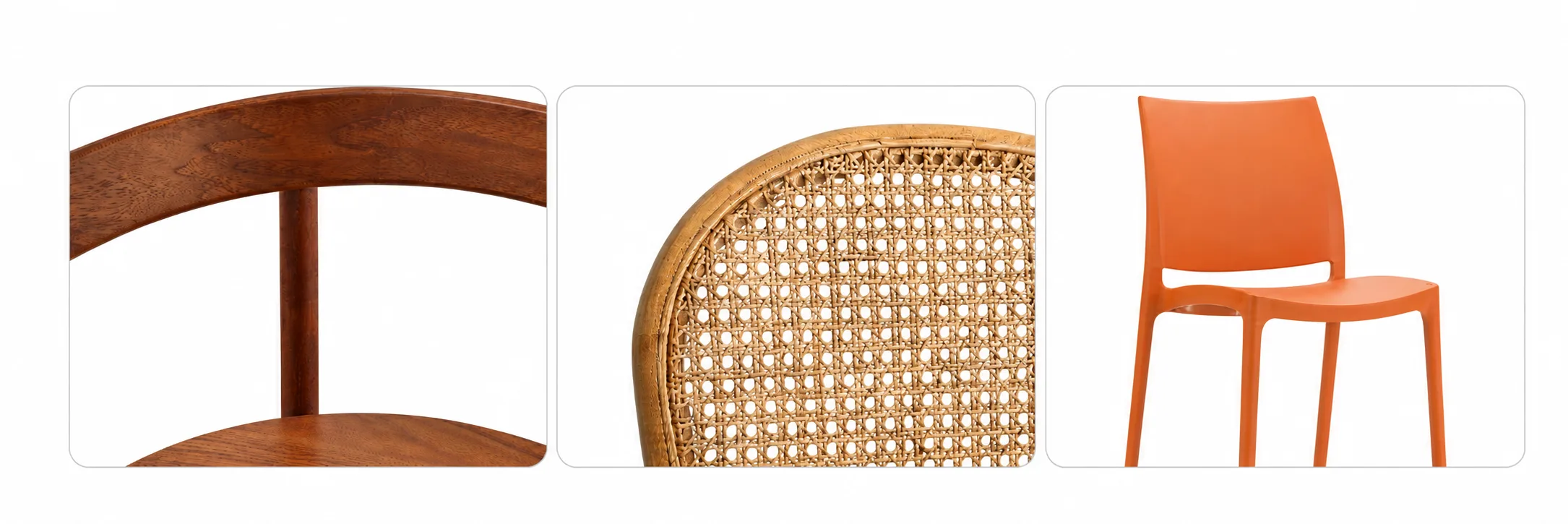 Common Non-Upholstered Restaurant Chair Surfaces